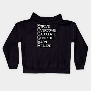 Soccer Word Art Kids Hoodie